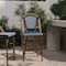 Flash Furniture Bordeaux Stackable IndoorOutdoor French Bistro 26 Counter Height Stool, NavyWhite and Bamboo SDA-AD642001-CS-NVYWH-NAT-GG - alternate 1